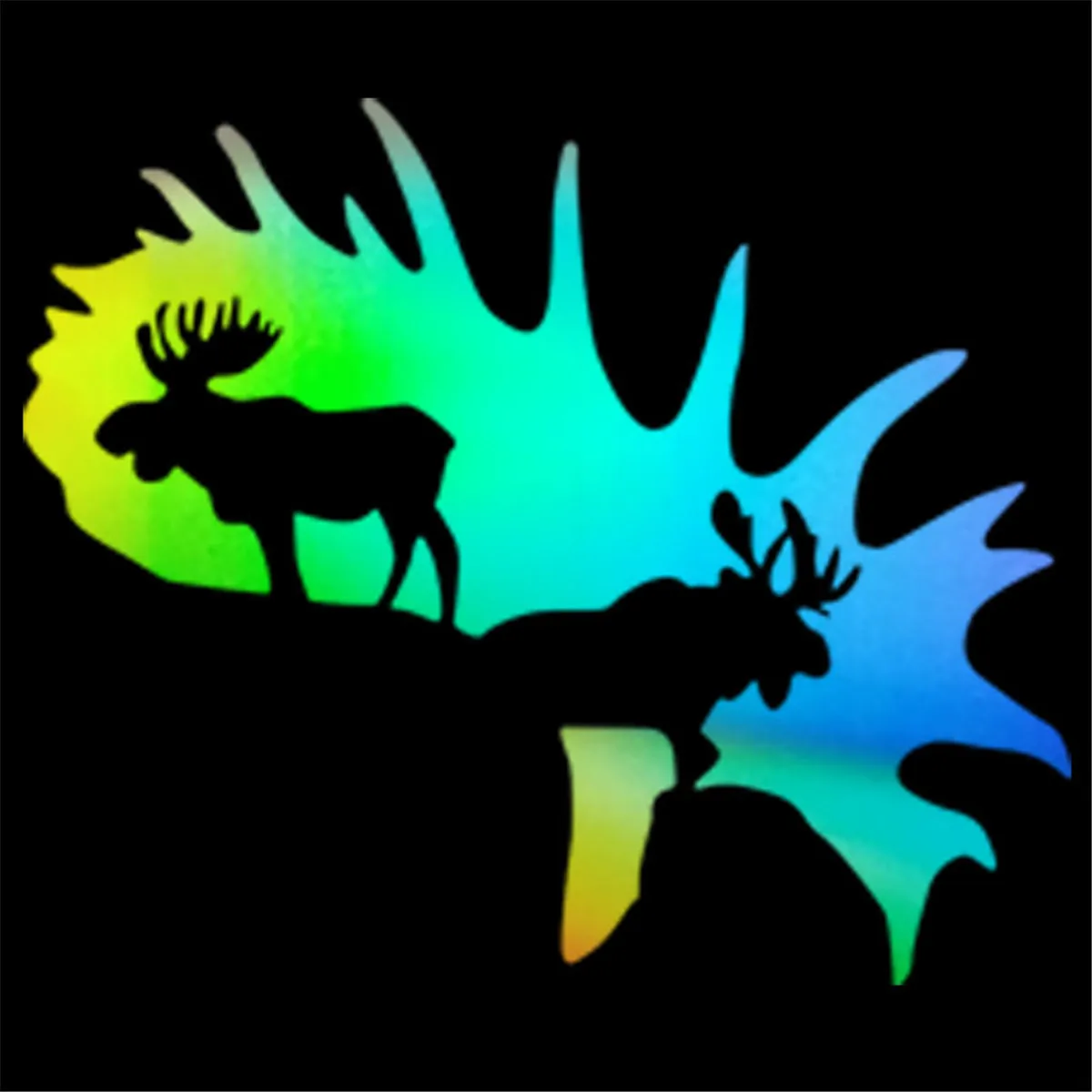 Moose In Antler Рог автомобиль наклейки на стены дома стекло окно дверь ноутбук машину
