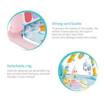 

Children's Multi-function Kick And Play Piano Fitness Frame Play Gym Cartoon Animal Baby Early Education Educational Toys
