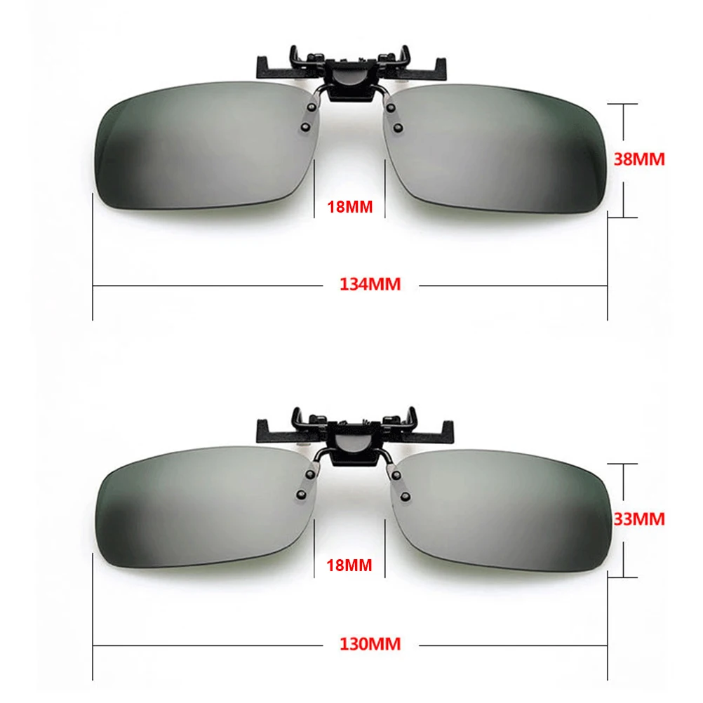 1PC Polarized Sunglasses Clip Drive Sunglasses Night Vision Goggles Resin Lenses Night Driving Glasses Car Accessories