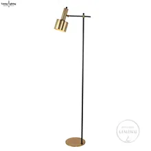 Креативные Простые ретро современные торшеры, медная светодиодная стоящая лампа, хромированное золото, для гостиной, спальни, художественное украшение дома, освещение