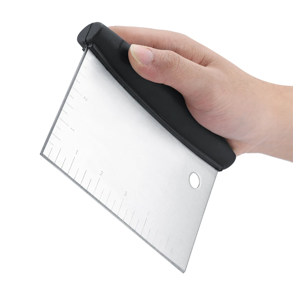 

Multi-Purpose Stainless Steel Dough Pizza Cutter Pastry Griddle Scraper Dough Knife