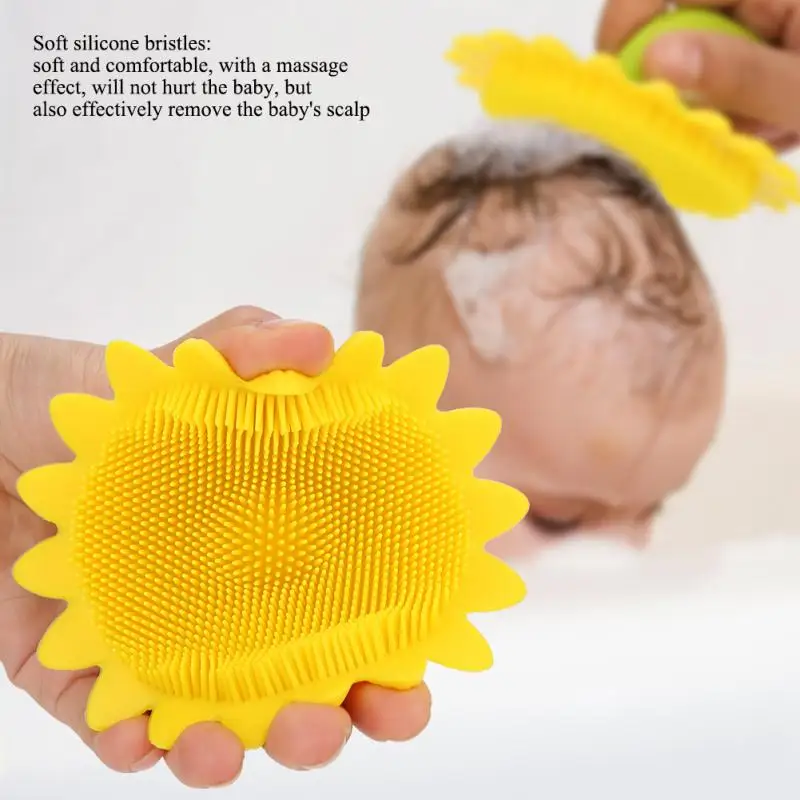Baby Silicone Scalp Shampoo Massage Brush Cute Washing Massager Shower