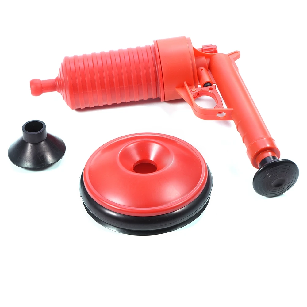 

Drop Shipping High Pressure Air Drain Blaster Pump Plunger Sink Pipe Clog Remover Toilets House Bathroom Kitchen Cleaner Kit