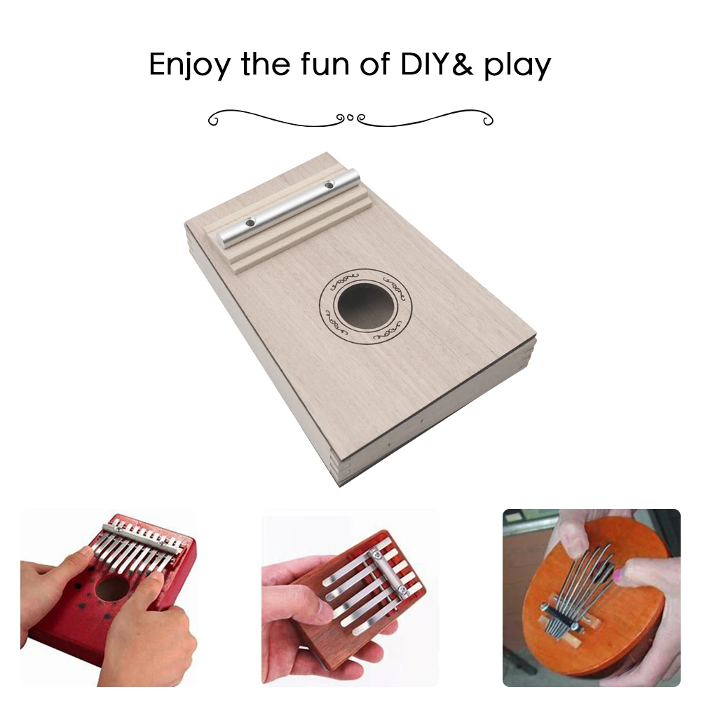 10 клавиш Kalimba ручная работа Набор для творчества из липы палец большой пианино