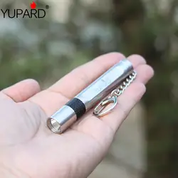 YUPARD Q5 led нержавеющей оболочки Карманный Электрический мини-фонарик 3 Режима Факел Перезаряжаемые 10440 ААА батареи Открытый Отдых Рыбалка