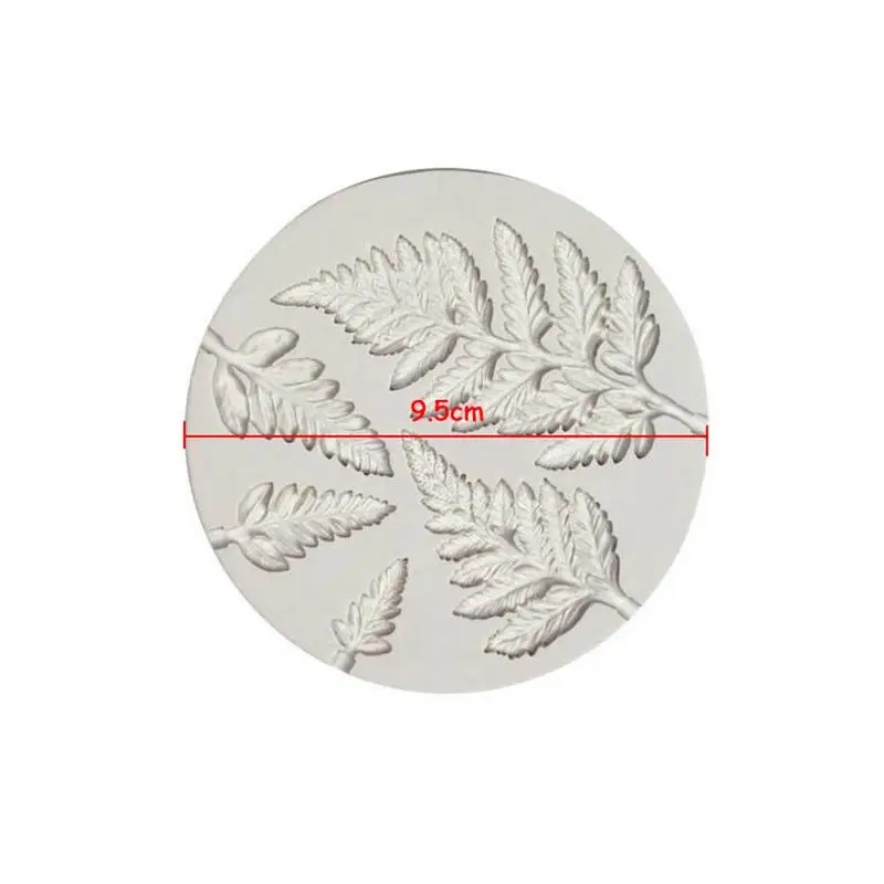 Круглая форма папоротника в форме листа, Жидкая силиконовая форма для торта, печенья, шоколада, сделай сам, мягкая глина, дозировочный инструмент, личность