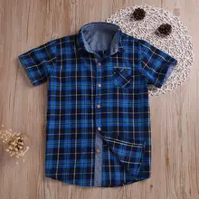 Рубашка с короткими рукавами для мальчиков, школьная одежда для мальчиков, рубашки для детей, одежда для малышей, рубашка с воротником для мальчиков официальные рубашки для дня рождения