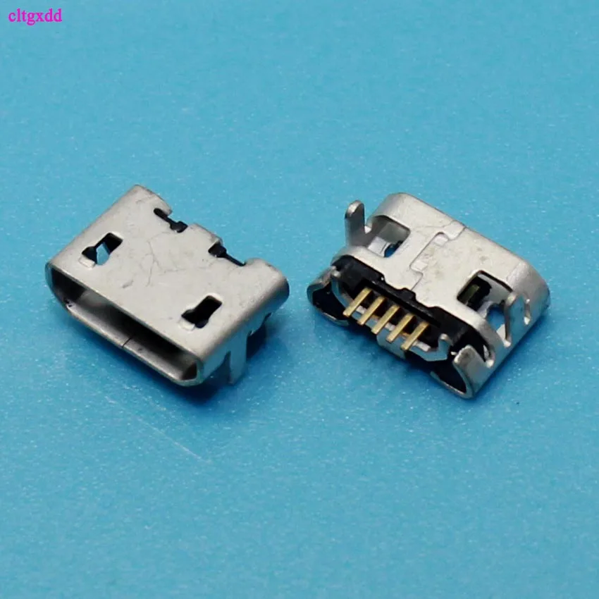 Cltgxdd 100 шт. Micro USB 5pin без бокового рога гнездо usb с плоским ртом четыре контактными