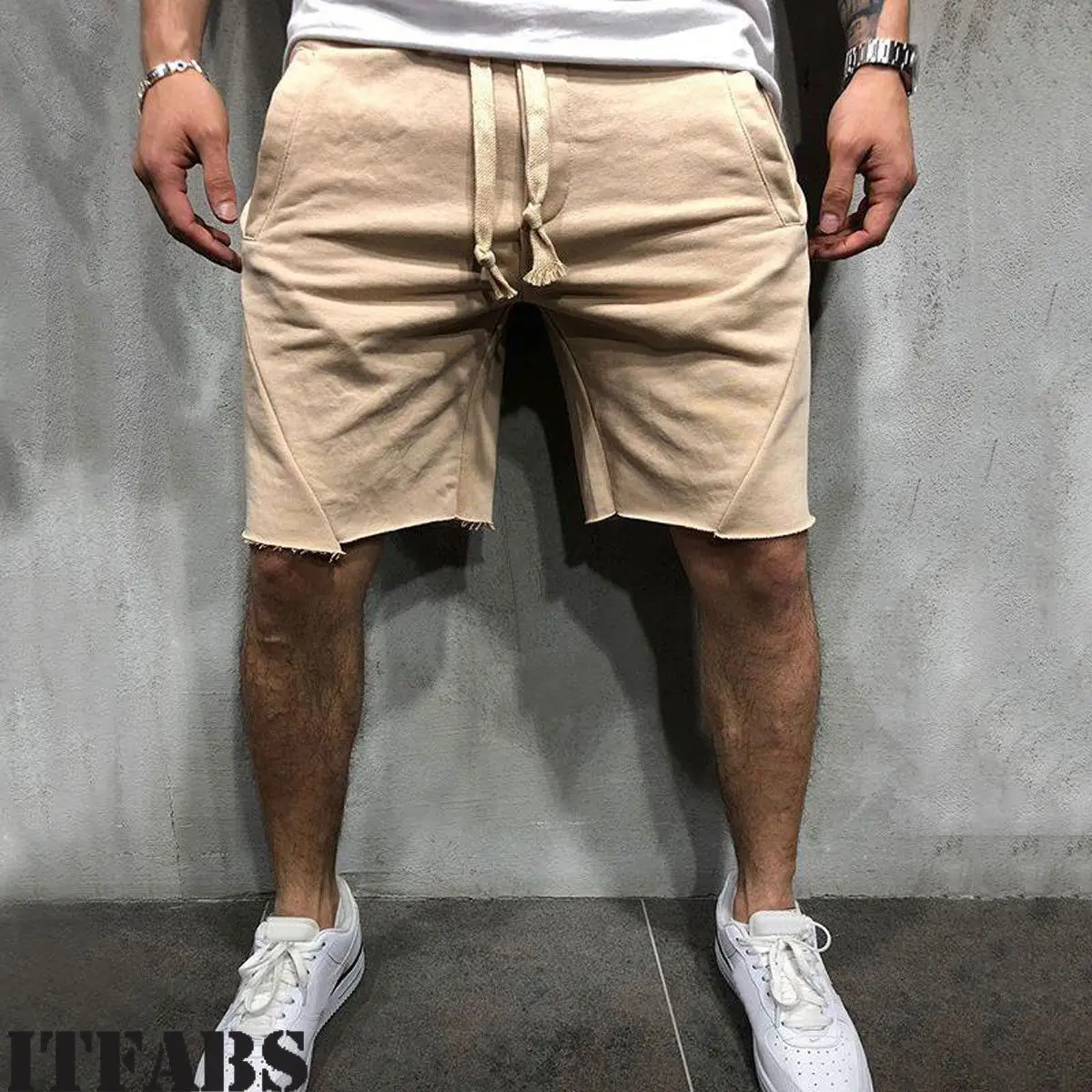 Мужские повседневные шорты, брюки военные армейские летние с карманами и высокой посадкой свободные шорты