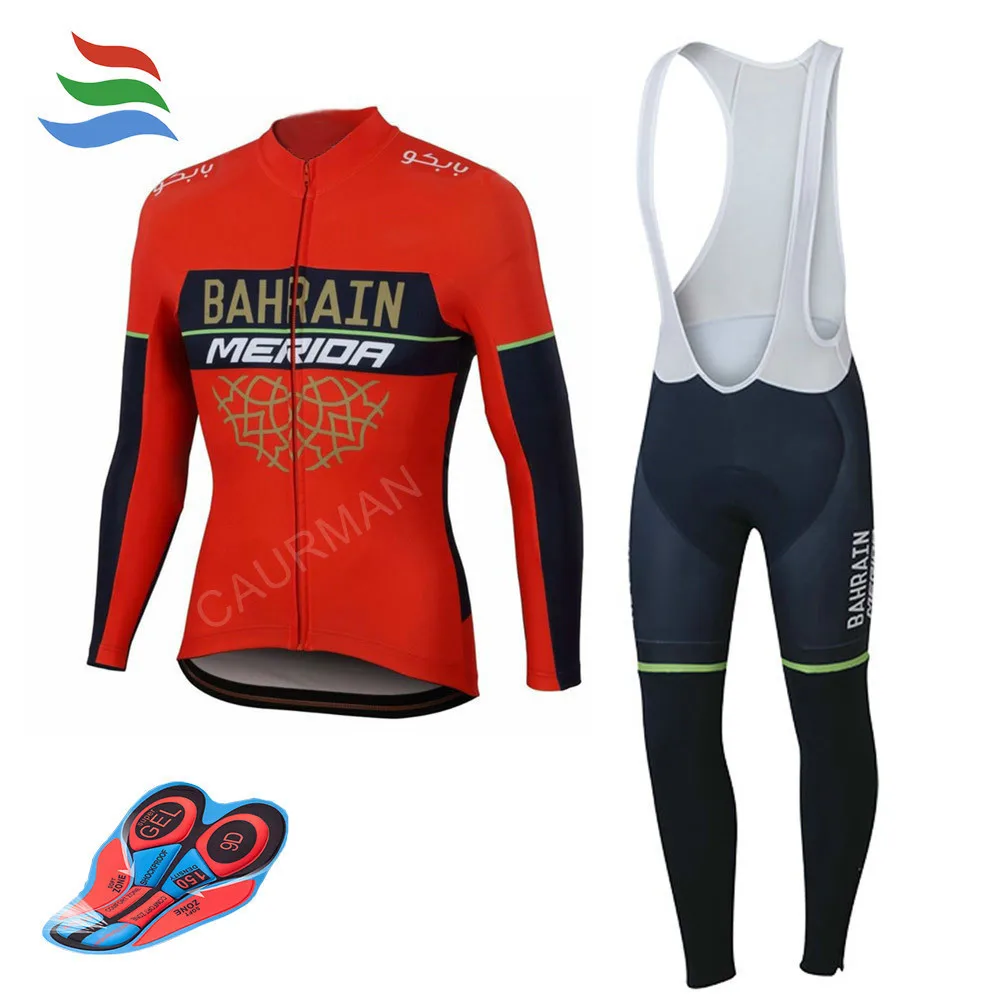 

2018 New Polar Cycling Clothing Sets Men BIKE MTB Jerseys Cycling Long Men Cycling Jersey Pro Team Bib Tights Gel