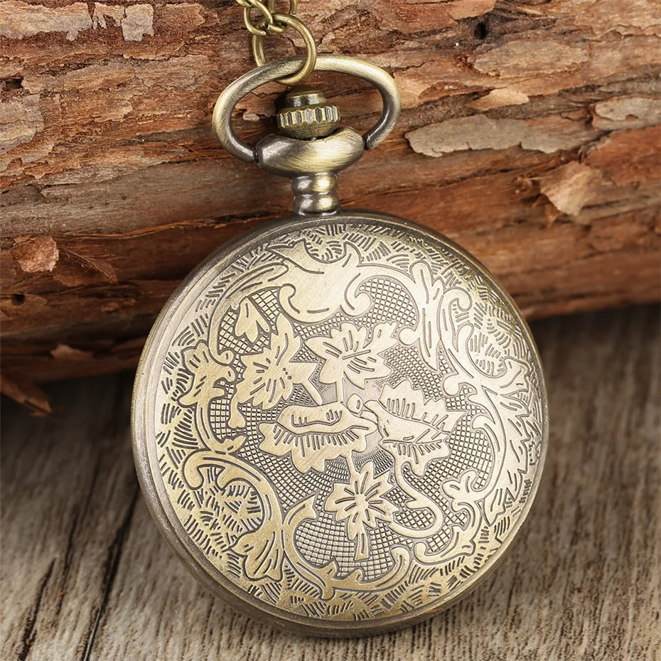 Стимпанк бронзовые карты мародеров карманные часы кварцевые Ретро кулон часы с Fob ожерелье цепь унисекс часы подарки