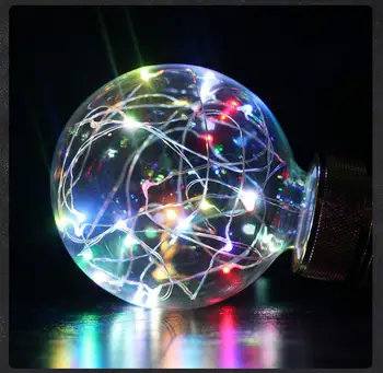 

SOLLED 1PC 7Colors Flashing G95 Copper Wire Light Bulb for Bar Hotel Decoration E27