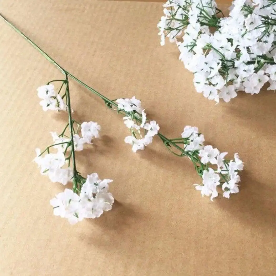 

4inch Flower New Home Silk Garden Fake 39cm Flower Leaf green 15 Artificial Decor Artificial White Wedding
