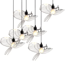 Современные светодиодный гладить птица подвесные светильники Светодиодный Кухня столовая и подвесной светильник для Гостиная Спальня Кухня освещения висит приспособление