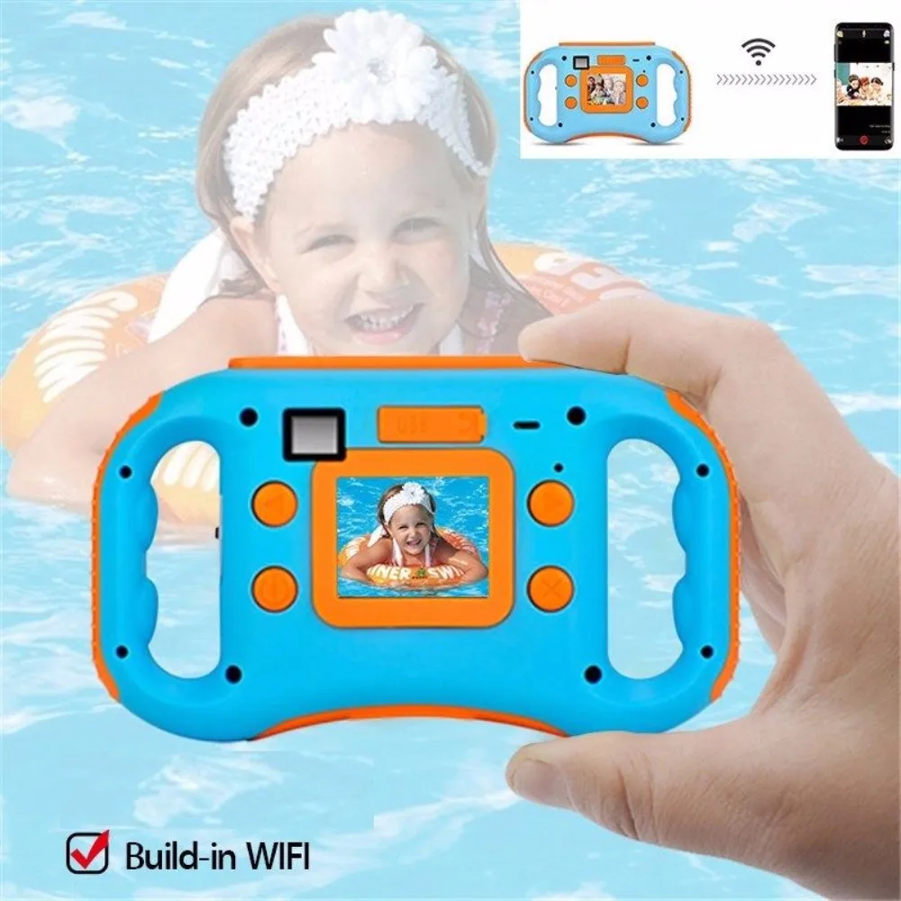 

Toy Cameras Kids Digital Video Camera WiFi Connection 5 Mega Pixels Built-in Lithium BatteryBirthday Gift for Children