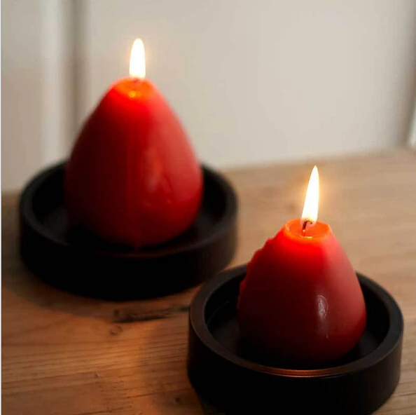 1PC Cheap Small Black Candle Holders Desk Candlestick Stand Candle Dish