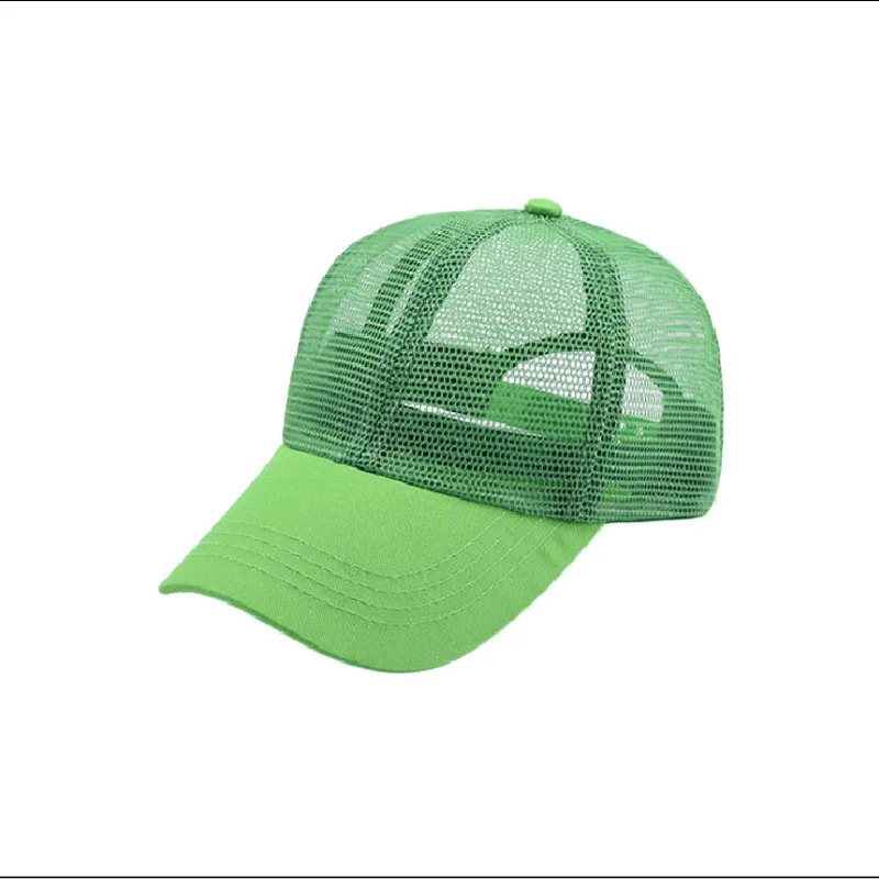

Simple Net Caps For Men And Women Mesh Breathable Fluorescent Color Baseball Cap Summer Unisex Sun Visor Hat Couple Hats