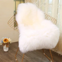 J белый специальные формы овчины ковер с длинным ворсом искусственный коврик сиденья меха плотная пушистый мягкий коврик Tapetes 60x102 см