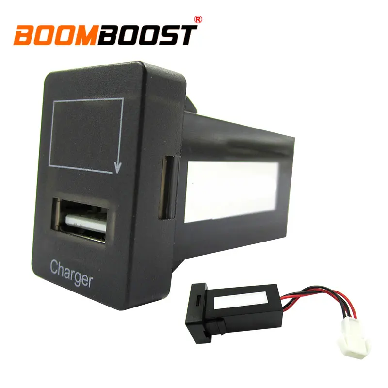 for Mazda USB Interface Socket Car Charger 5V 2.1A LED light Adapter