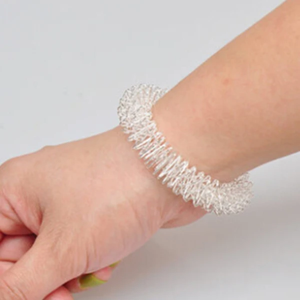 2 Pcs Acupuncture Ring Finger Hands Pain Relief Bracelet Relax Wrist Care Tool Massager SN-Hot