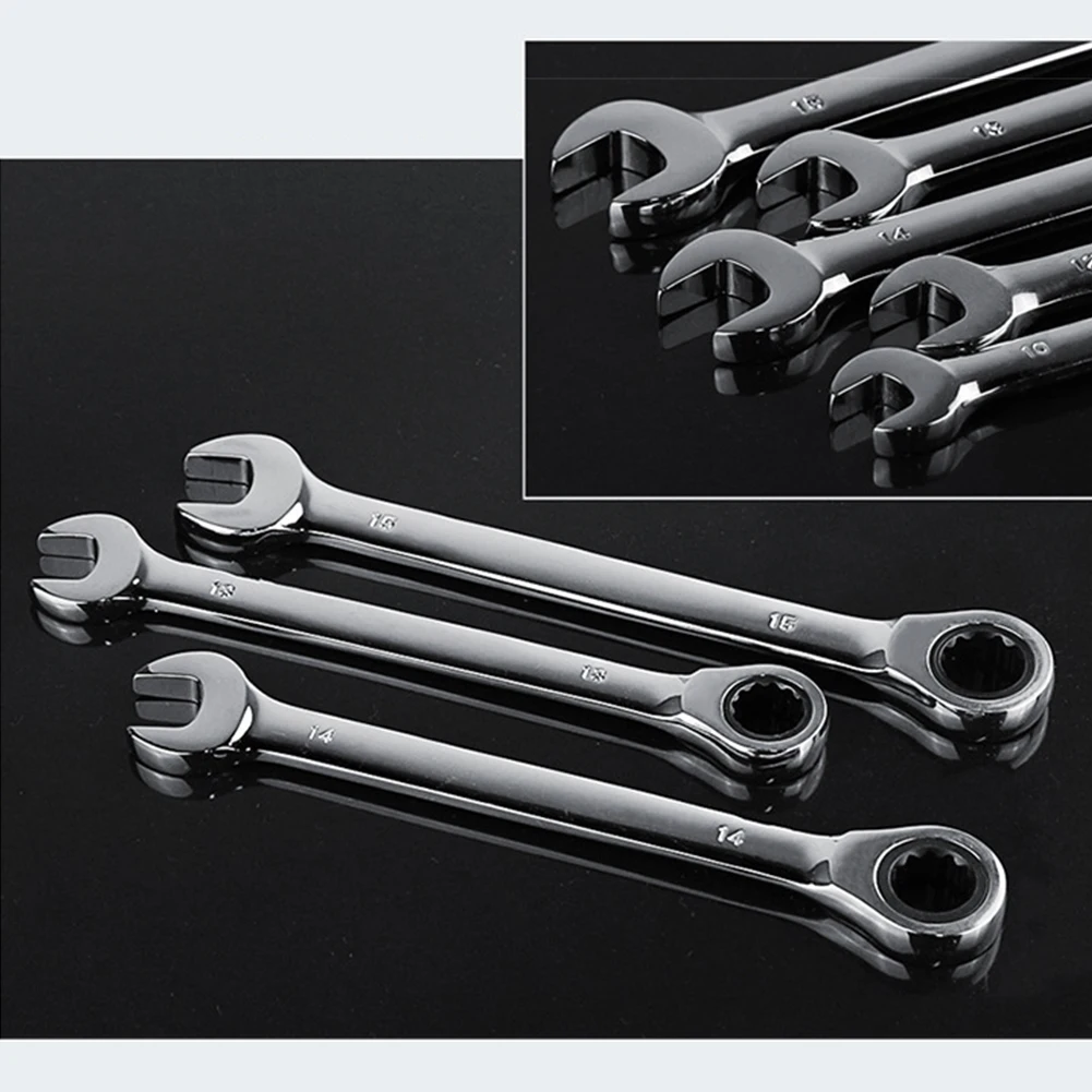 

12pcs Ratchet Fixed Head Car Open End Ring Metric Combination Auto Wrench Set Home Handle Multifunctional Repair Tools