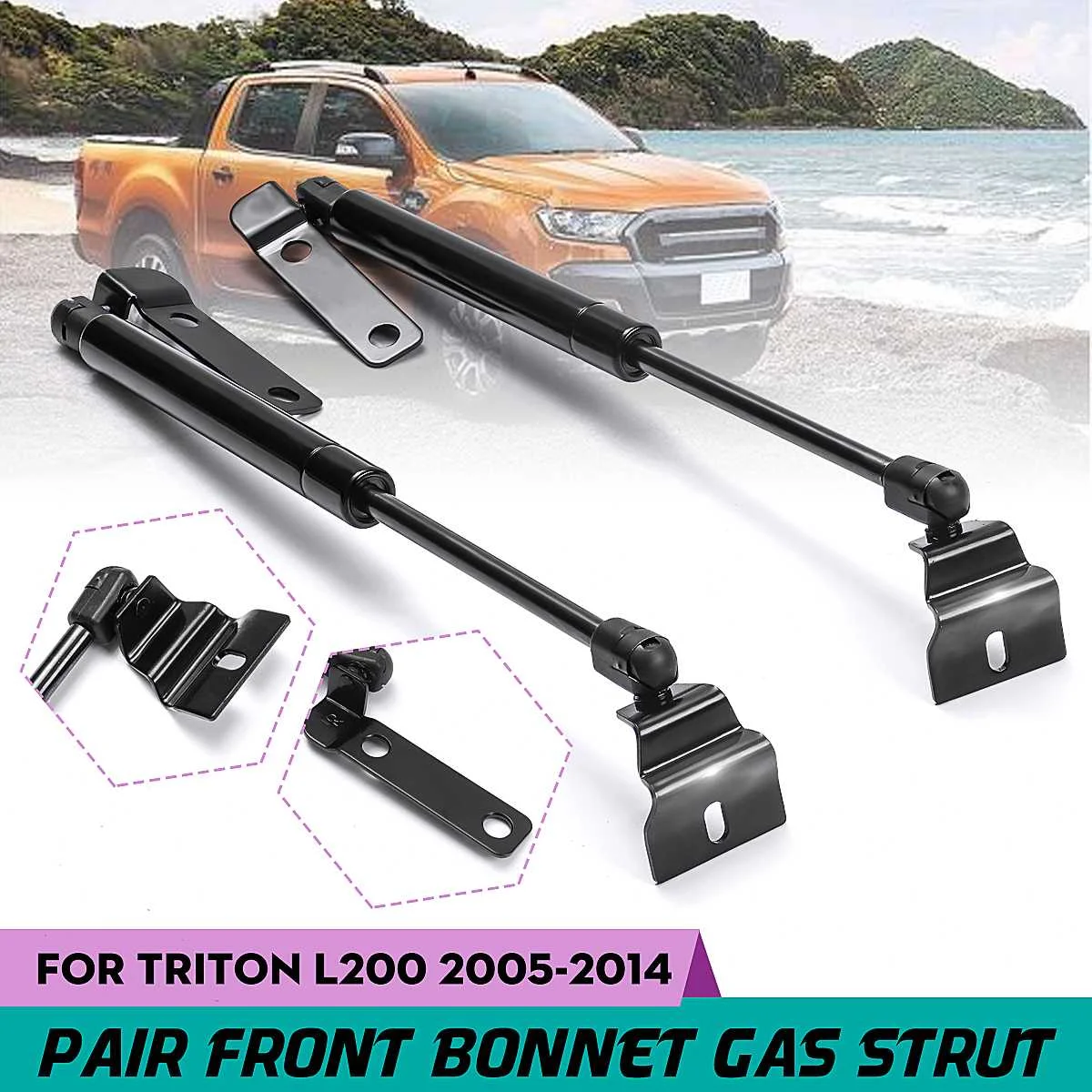 Front Engine Cover Hood Shock Lift Strut Struts Bar Support Props Rod