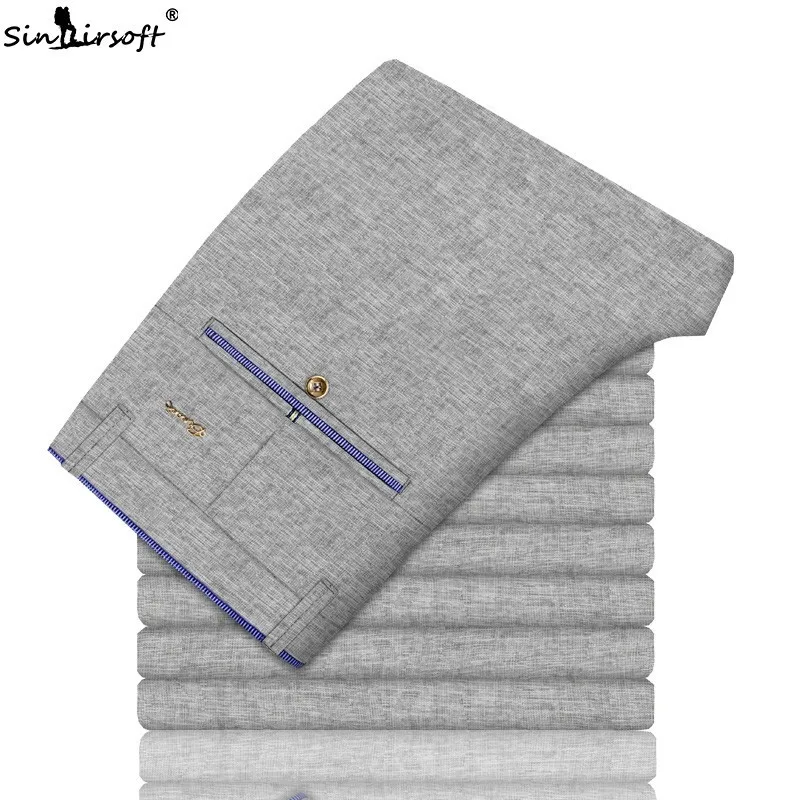 

2019 New fashion Mens Smart Casual Pants for Men Trousers Male high quality Work Pants Male Cotton Formal size 36 38