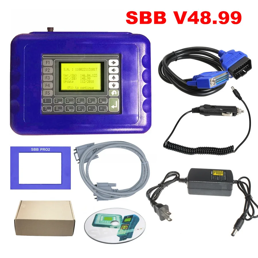 2019 Sbb Pro2 V48.88 V48.99 v46 02 + Мини Zedbull автоматический программатор ключей Pro 2 48 88 99 версия