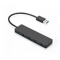 4-Порты и разъёмы USB 3,0 Ultra Slim данных концентратор для Macbook, Mac Pro/mini, iMac, Surface Pro, XPS, Тетрадь ПК, USB флэш-накопители, Mobile HD