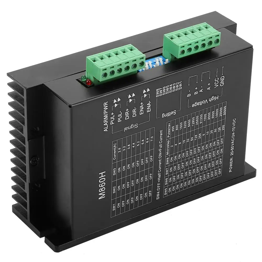

MA860H Stepper Motor Driver Motor Driver Controller for 57/86 Two-Phase Stepper Motors 20KHz