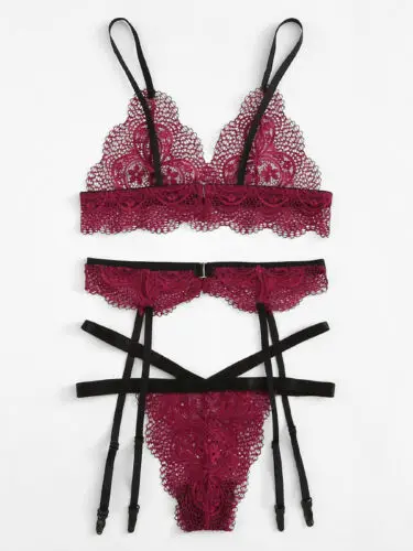 Thefound 2019 Fashion Women Lace Sexy/Sissy Lingerie Babydoll G-String Thong Underwear Nightwear Set