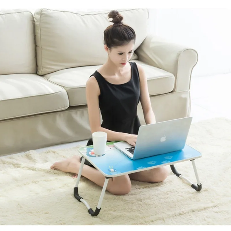 Non-slip Wooden Folding Notebook Table Study Desks Portable For Home School Small Foldable Furniture Escrivaninha Lap Desk