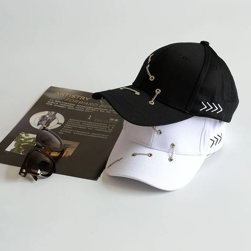 

Fashion Cool Dad Hat Iron Chain Men Snapback Cap Women's Hip Hop Hats Cotton Baseball Cap Spring Summer Unisex Sun Visor Caps