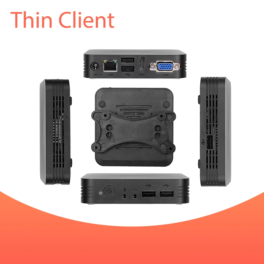

RDP Thin client CORTEX A53 QUAD-CORE 2.0GHZ,RDP8.1PROTOCL,5USB PROT,HDMI+VGA DUAL DISPLAY,SUPPORT REMOTE FX HD videos play