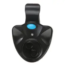 Черный светодио дный электронный светодиодный свет рыба укус звук Будильник колокол клип на удочку