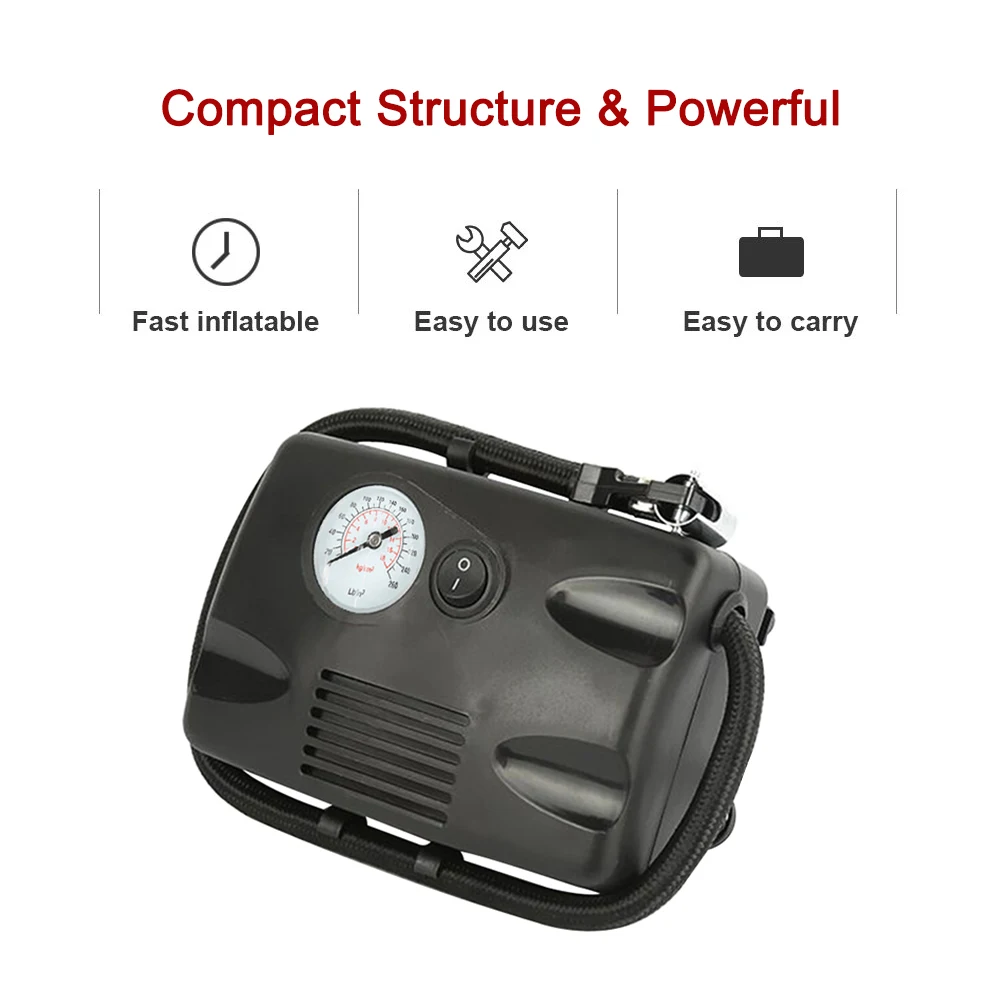 KKMOON DC 12V портативный воздушный компрессор 260PSI насос для шин автомобиля