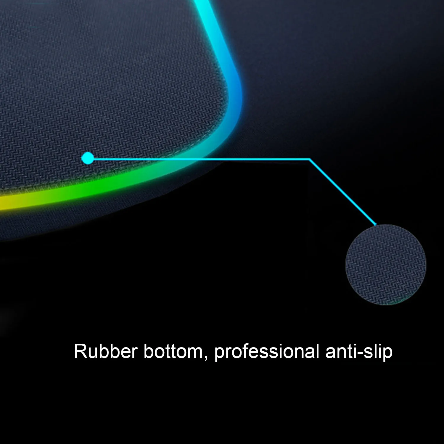 Besegad 35 x 16 Inch Lighting Gaming Mousepad Large USB Wired LED RGB Mouse Pad Laptop Computer Mic