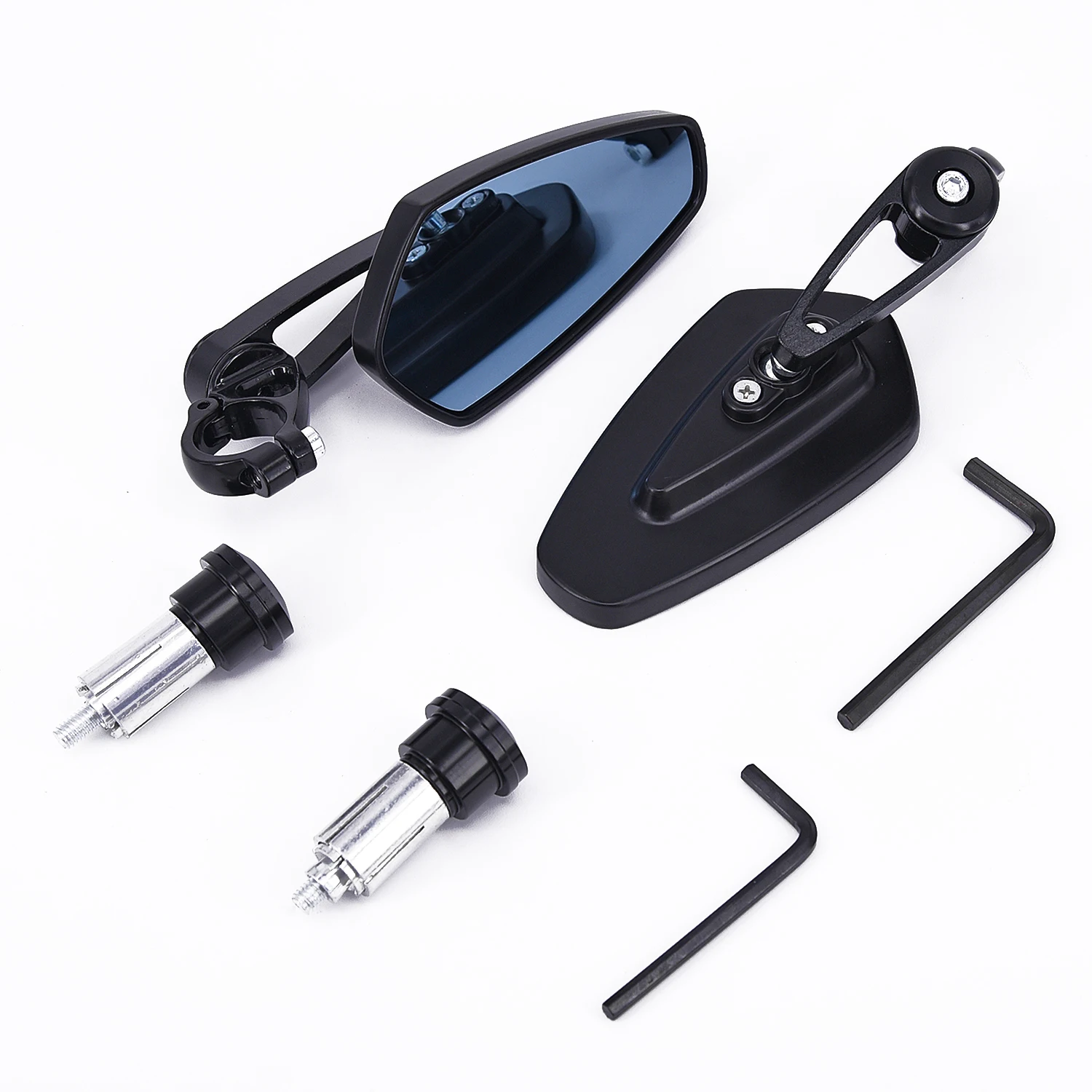 7/8 Universal Motor-bike Motorcycle Handle Bar End Rear-view Side Mirror Super! 7/8 Universal Motor-bike Motorcycle Handle Bar End Rear-view Side Mirror Super!