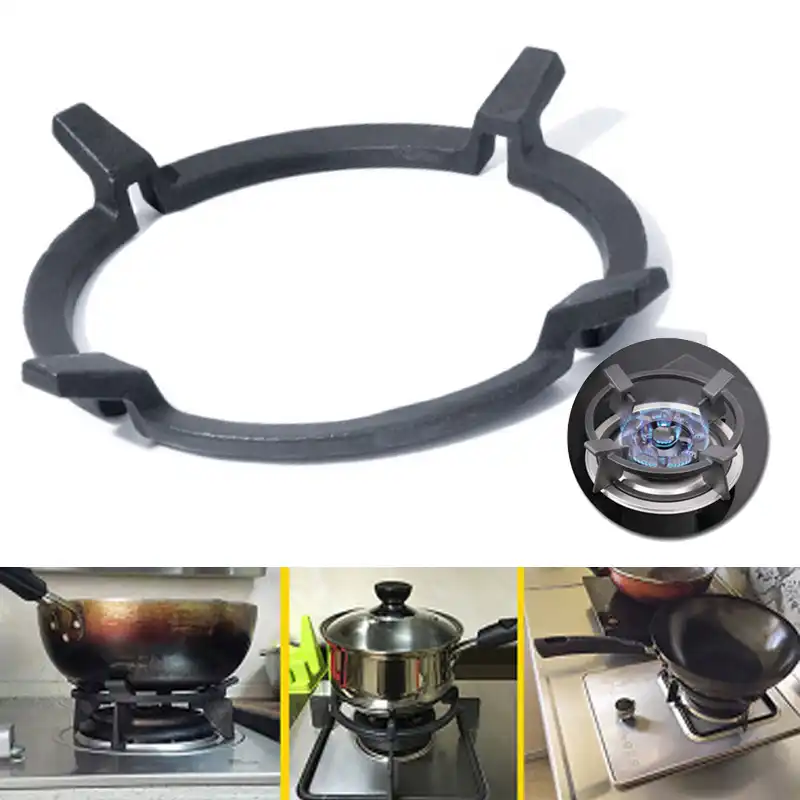 Universal Cast Iron Wok Pan Support Rack Stand For Burners Gas Hobs