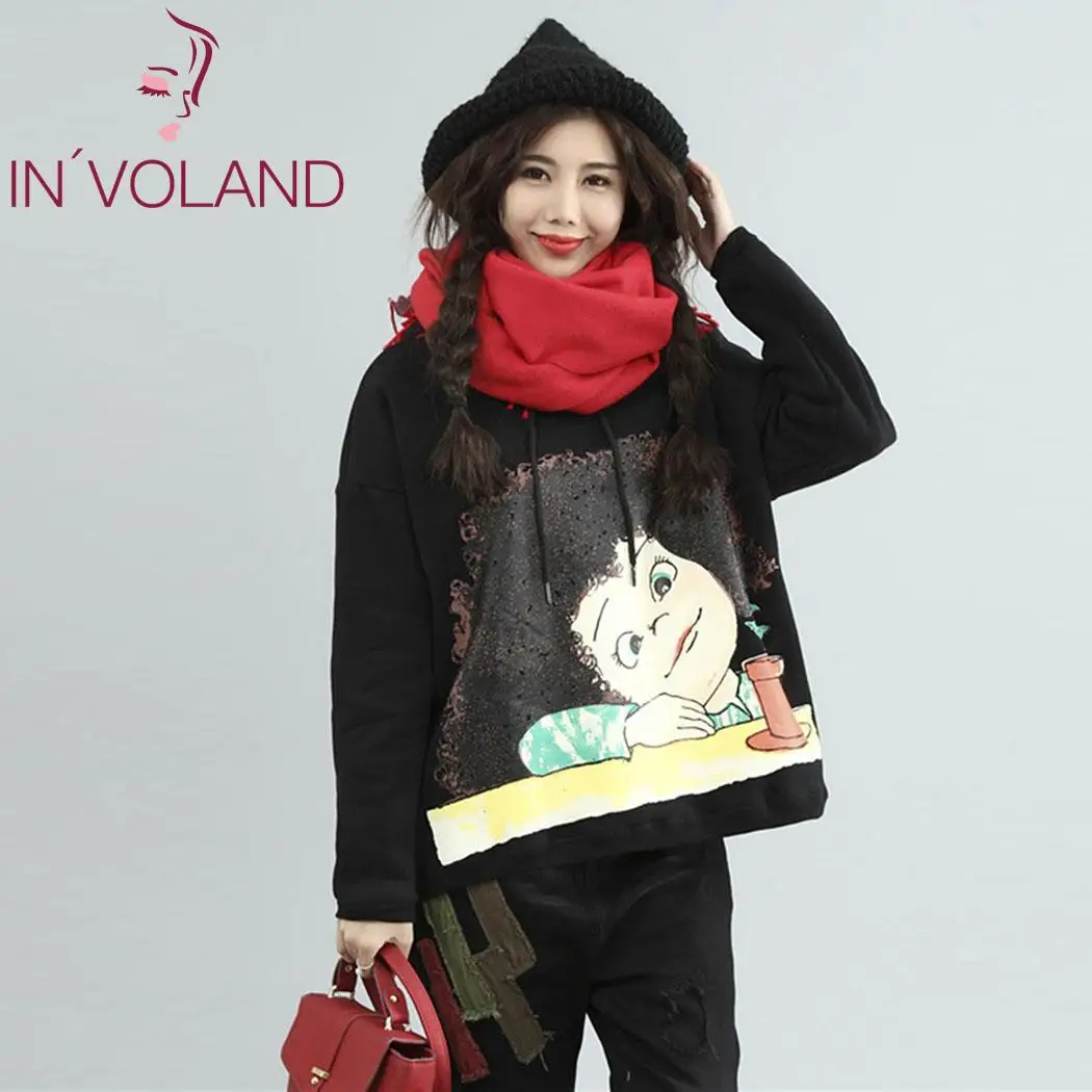 Women Casual Long Sleeve Floral Drawstring Pocket Casual