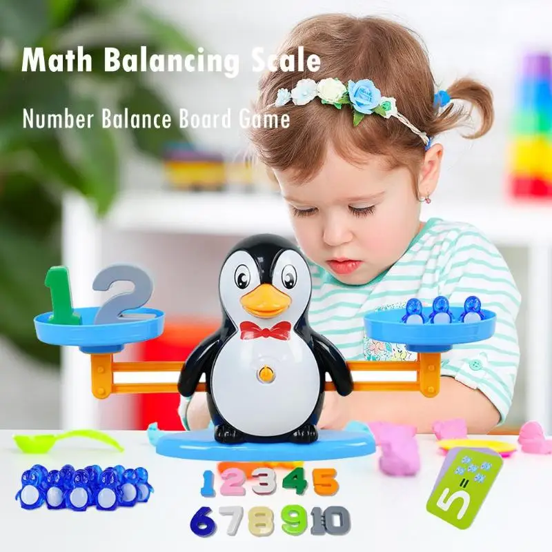 Математическая балансировочная шкала с номером, настольная игра, фигурка животного, детские игрушки, балансировочная игра, Детская развивающая игрушка