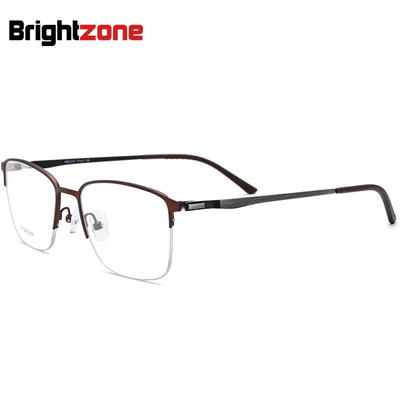 

Non-Screw Special Hinge Half Rim Spectacle Light Titanium Metal Man Optic Spectacle Frame Gold Glasses Eye Glass Rims Optometria