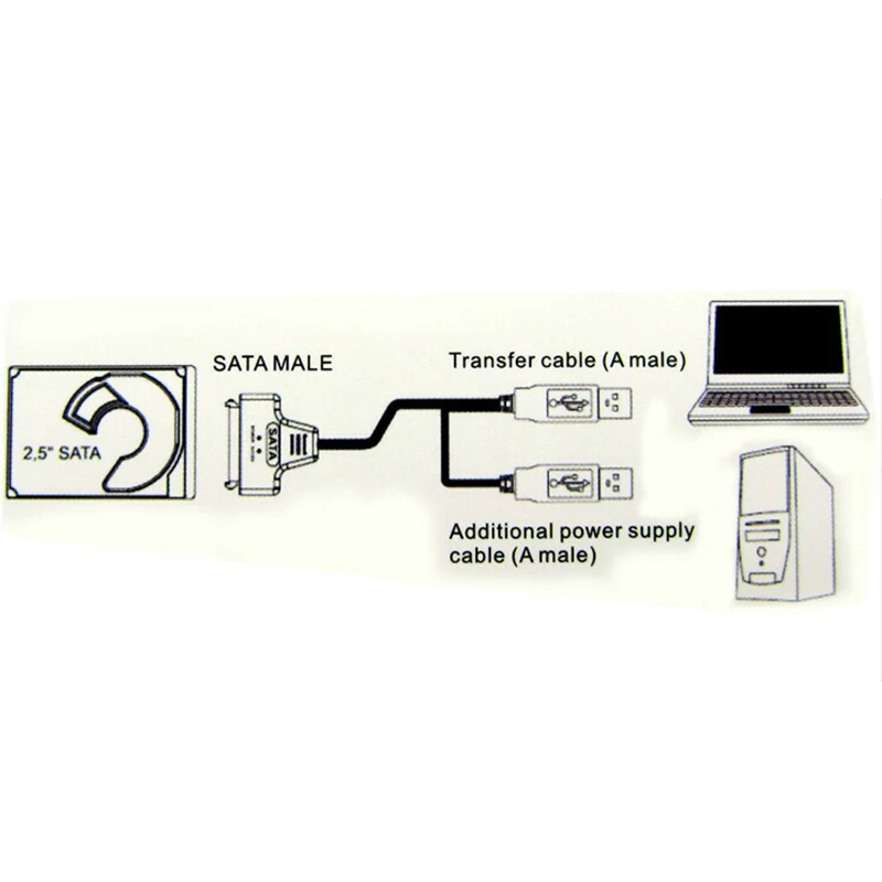 USB 3 0 компьютер Жесткий драйвер соединительные кабели 2 5 &quot22Pin SATA кабель