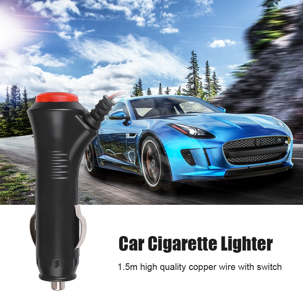 

DC12V Car Cigarette Lighter Socket Plug Connector LED On Off Switch Car Styling Lighter Socket Splitter Plug Connector