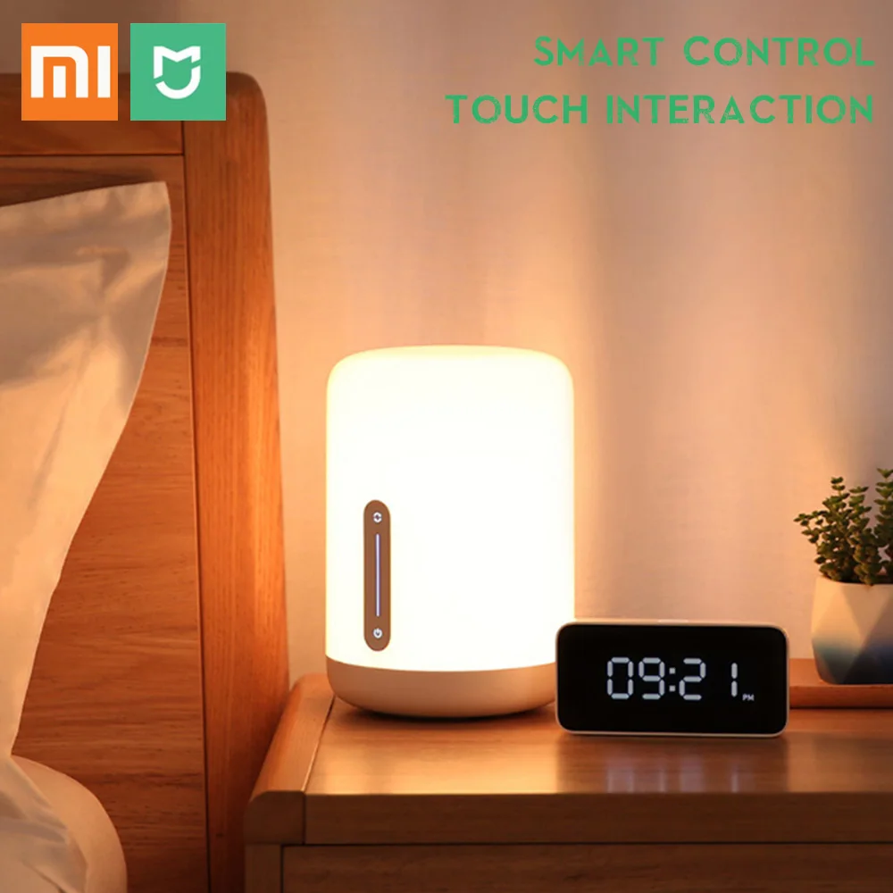 Оригинальный Xiaomi Mijia умный светодиодный ночник прикроватная лампа 2 Красочный
