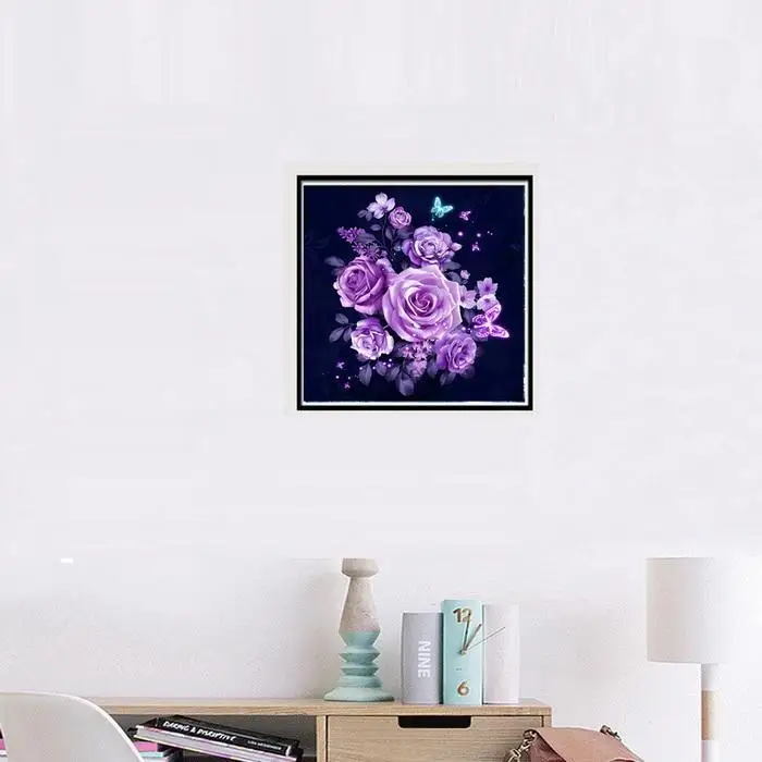 DIY вышивка цветочный горный хрусталь картина вышивки крестом спальня дома офиса