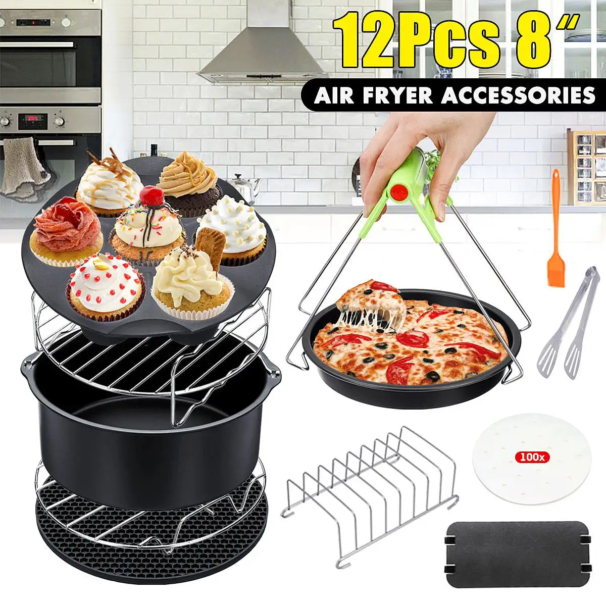 

12Pcs 8" Air Fryer Accessories