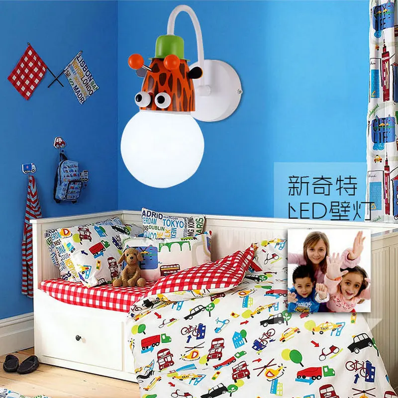  Cute Cartoon Animal Child Room Wall Lamp E27 Bulb Wall Mounted Light For Girl Boy Fixtures Lighting - 33006654938