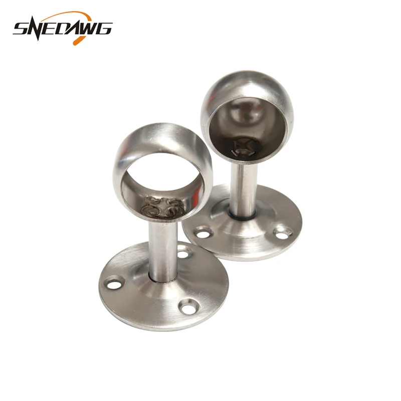 

2pcs 304Stainless Steel Flange Bracket 19/22/25mm Pipe Bracket Hange Clothes Rod Seat Closet Rod Flange Pipe Flange Bracket