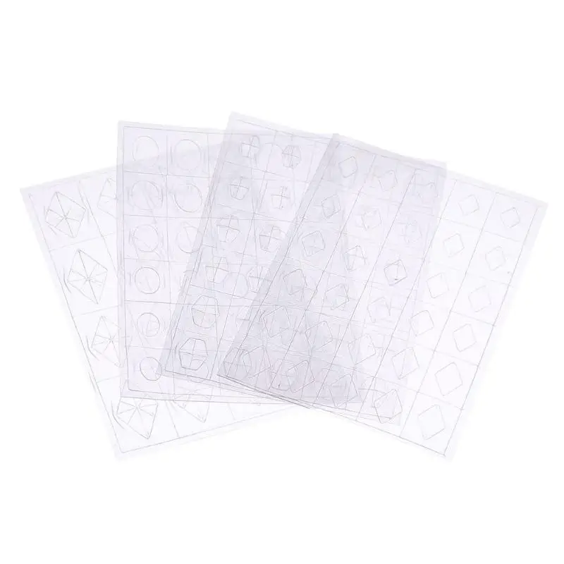 

1sheets Plastic Diamond Nails Modeling Stickers Stencils Diamond Rhombus Gem Styles Nail Stickers Nail Art Decoration